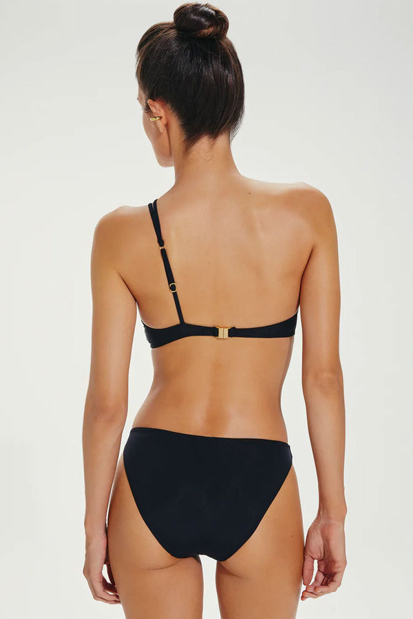 Asymmetric Low Rise Cheeky Cut Out One Shoulder Bikini Two Piece Swimsuit