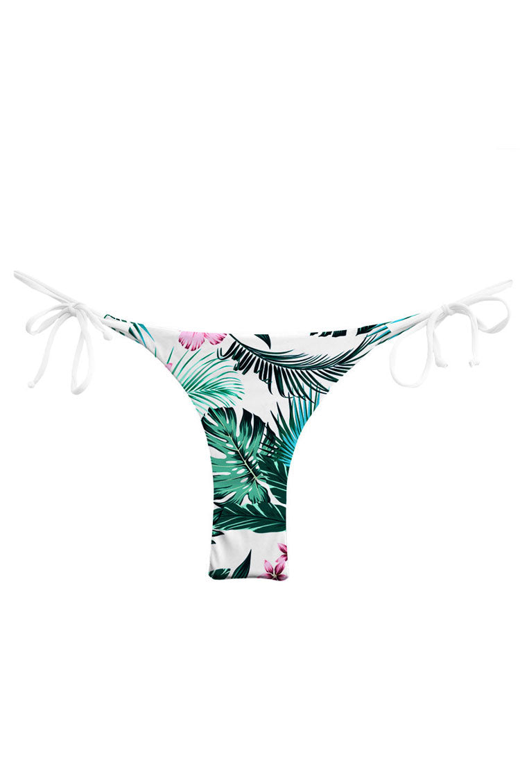 Flattering Low Rise Tie String Brazilian Thong Bikini Bottom