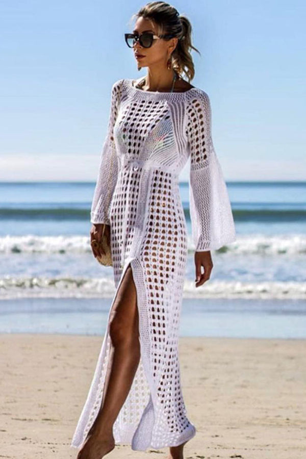 Swimsuit Women Women Knitted Halter Tight Hollow Neck Dress Knitted Beach Dress  Cover Up - Walmart.com