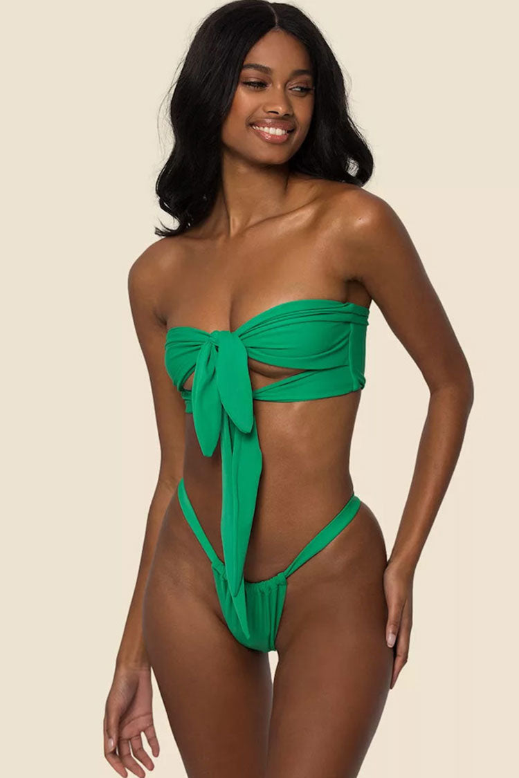 Knotted Halter One-Piece Swimsuit - Ready-to-Wear