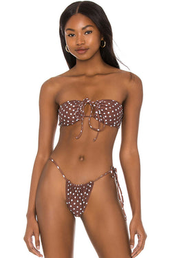 Sexy Scrunch Back String Slide Halter Bikini Two Piece Swimsuit