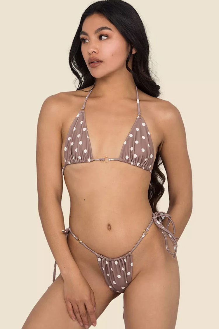 Sexy Strappy Slide Triangle String Bikini Two Piece Swimsuit