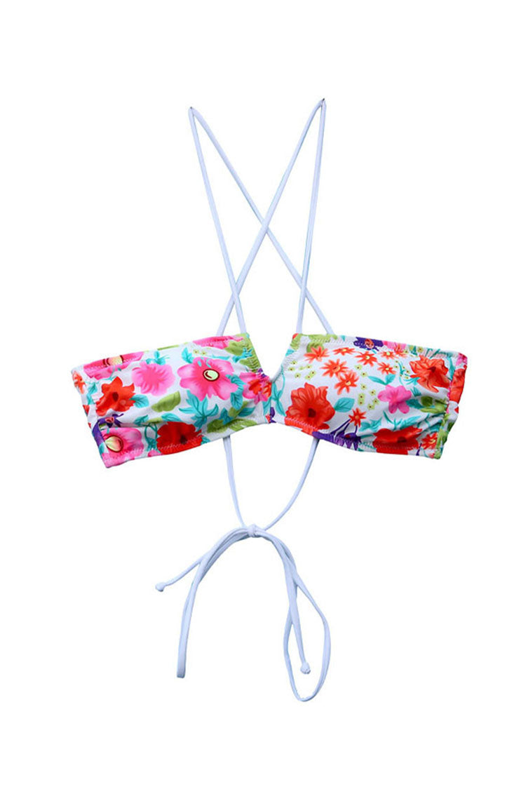 Tie String Back Bandeau Bikini Top